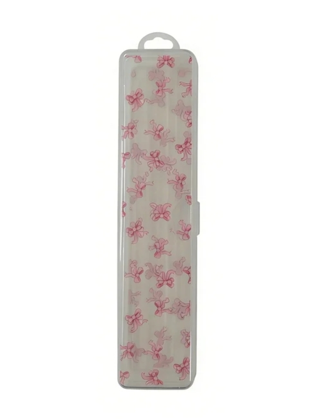 Pink Floral Clear Pencil Case